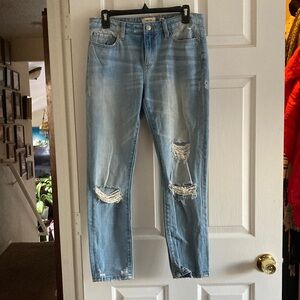 Miss Me Light Blue distressed Boyfriend Denim Jeans